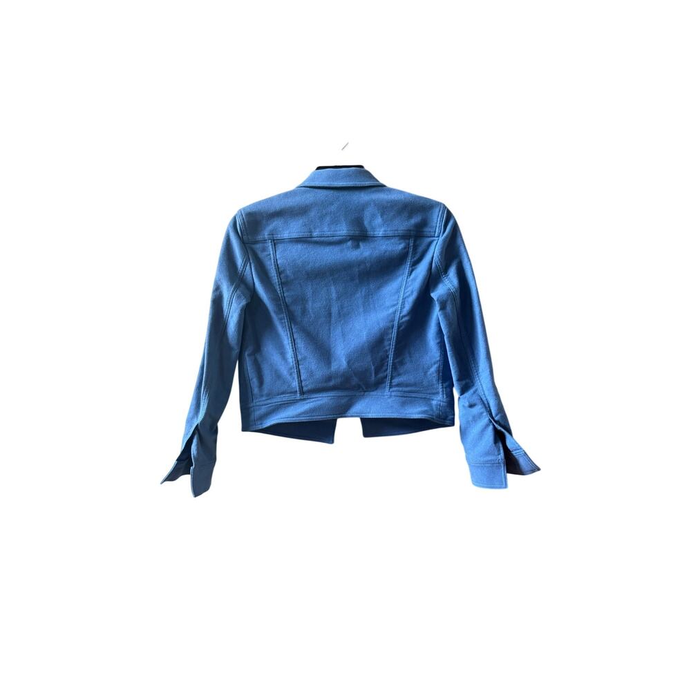 Theory Shrunken Jean Jacket Blue Moleskin Twill Size P/XS - Picture 5 of 9